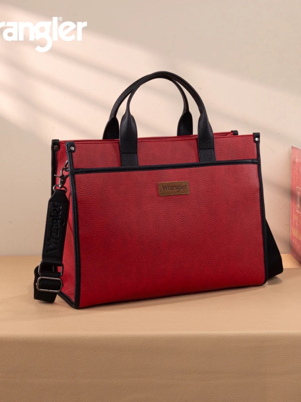 Wrangler Carry-All Large Tote Work Tote/Crossbody - Red